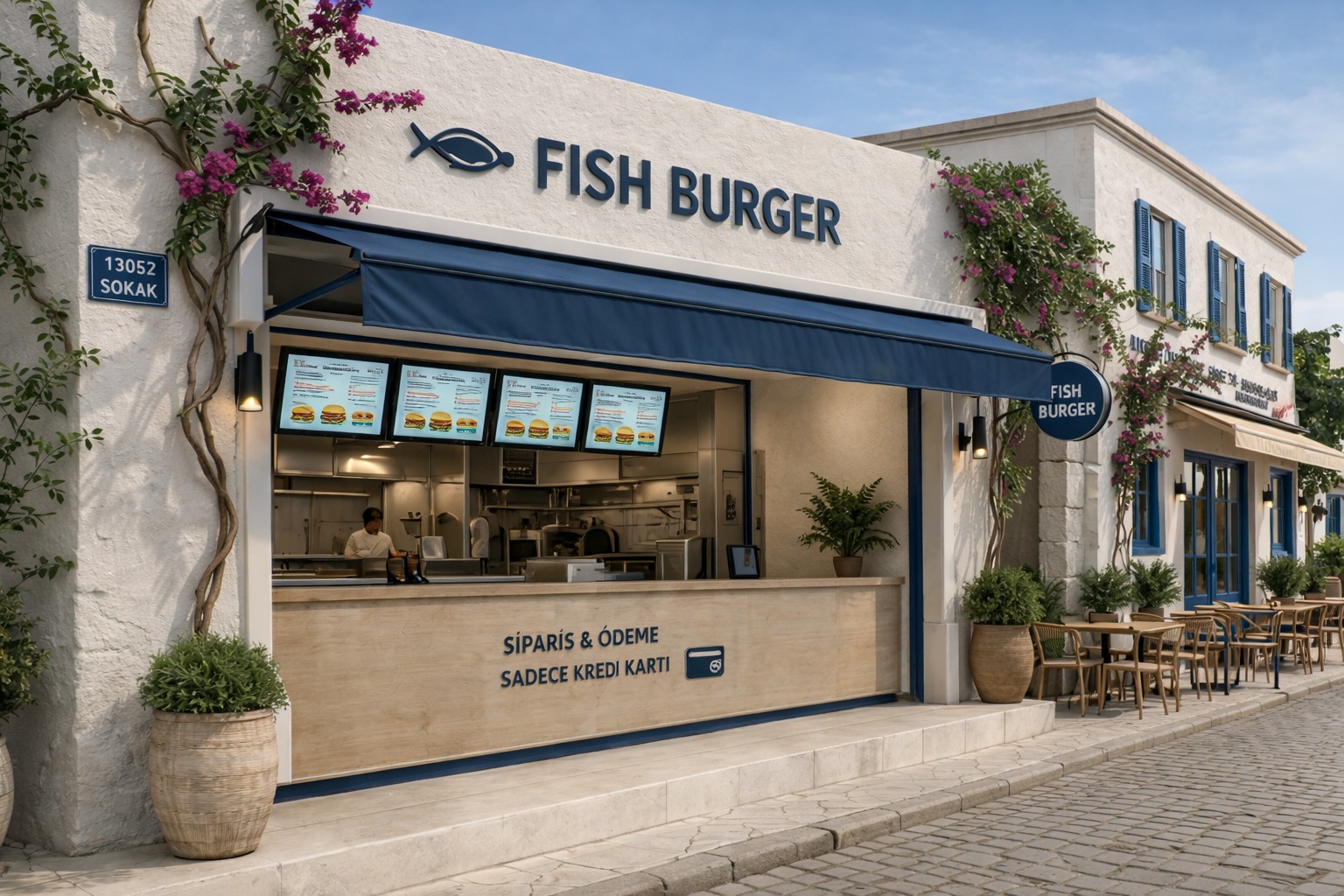 Fish Burger Konsept Mağaza Tasarımı